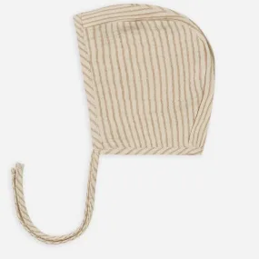 Baby Bonnet | Ocre Stripe