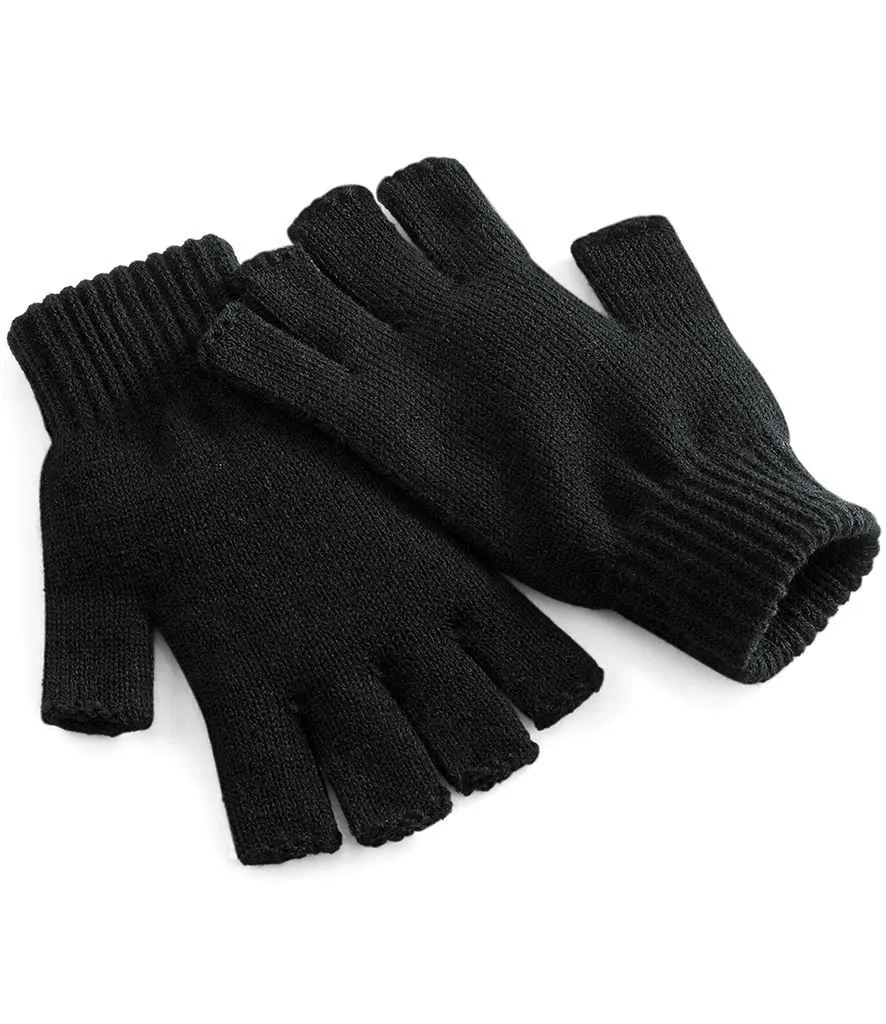 Beechfield Fingerless Gloves | Black