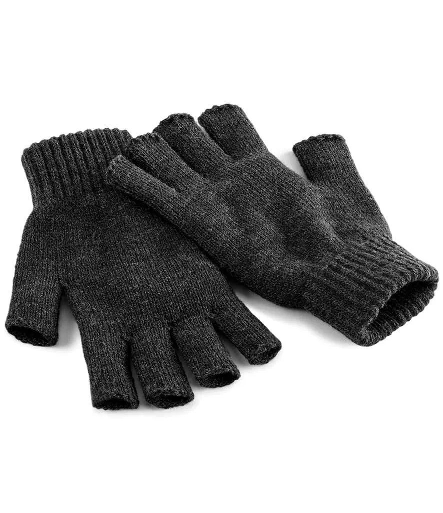 Beechfield Fingerless Gloves | Charcoal
