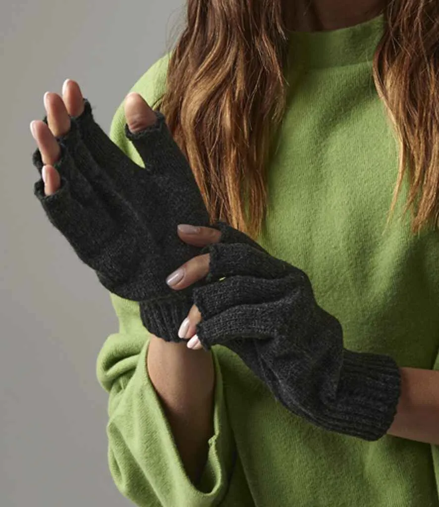 Beechfield Fingerless Gloves | Charcoal