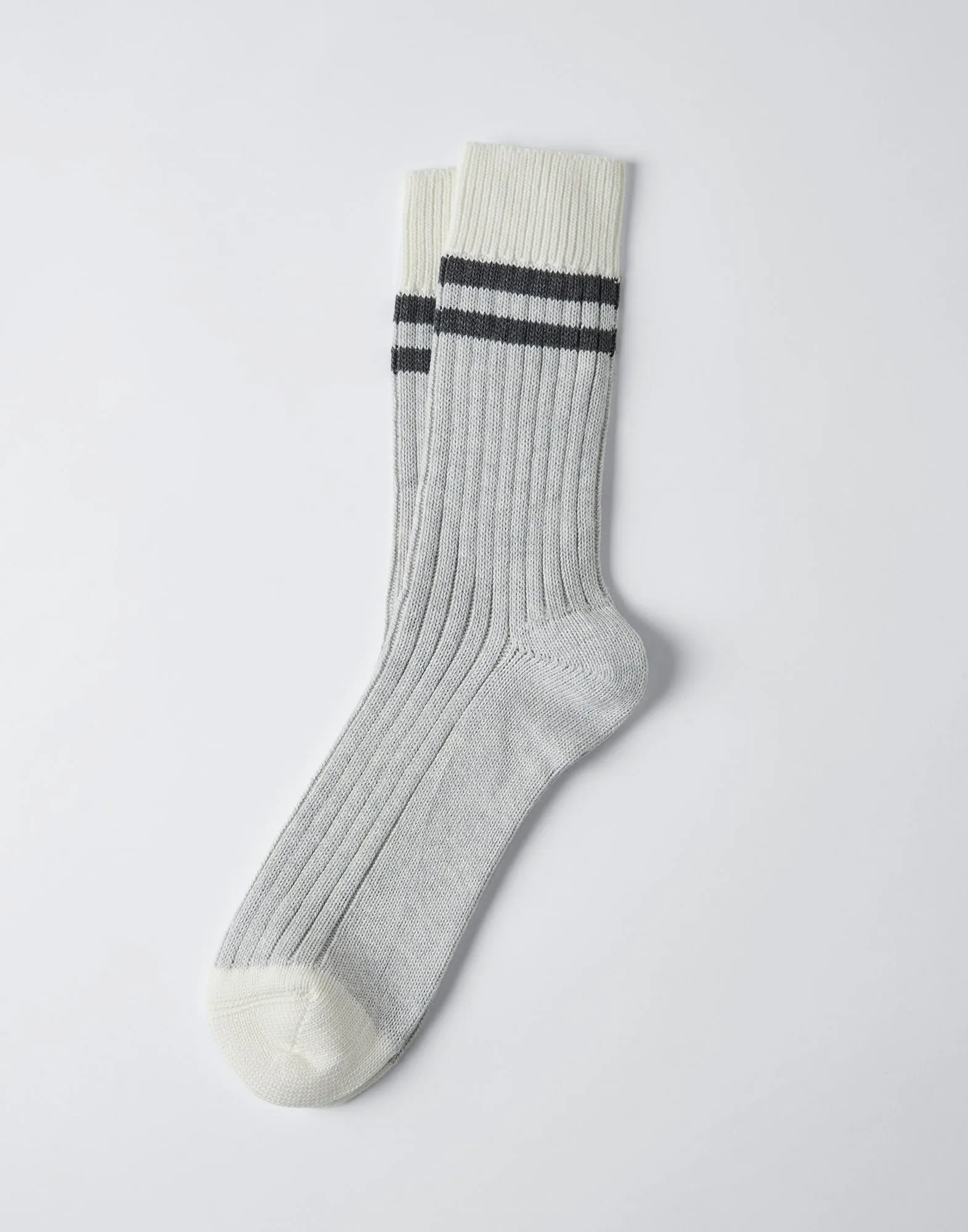Brunello Cucinelli Cotton Men's Socks In Grey/Off White