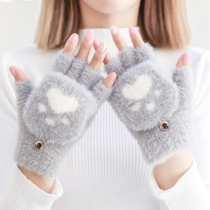 Cozy Paws Half Finger Gloves