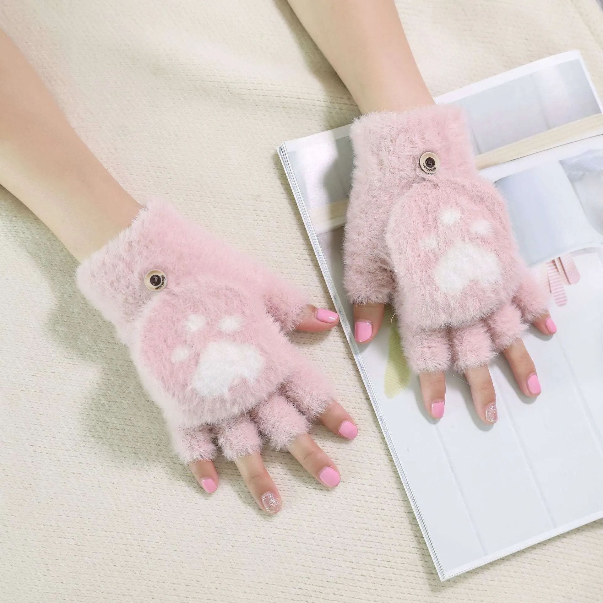 Cozy Paws Half Finger Gloves