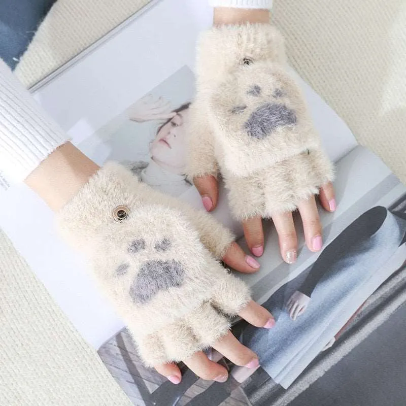 Cozy Paws Half Finger Gloves