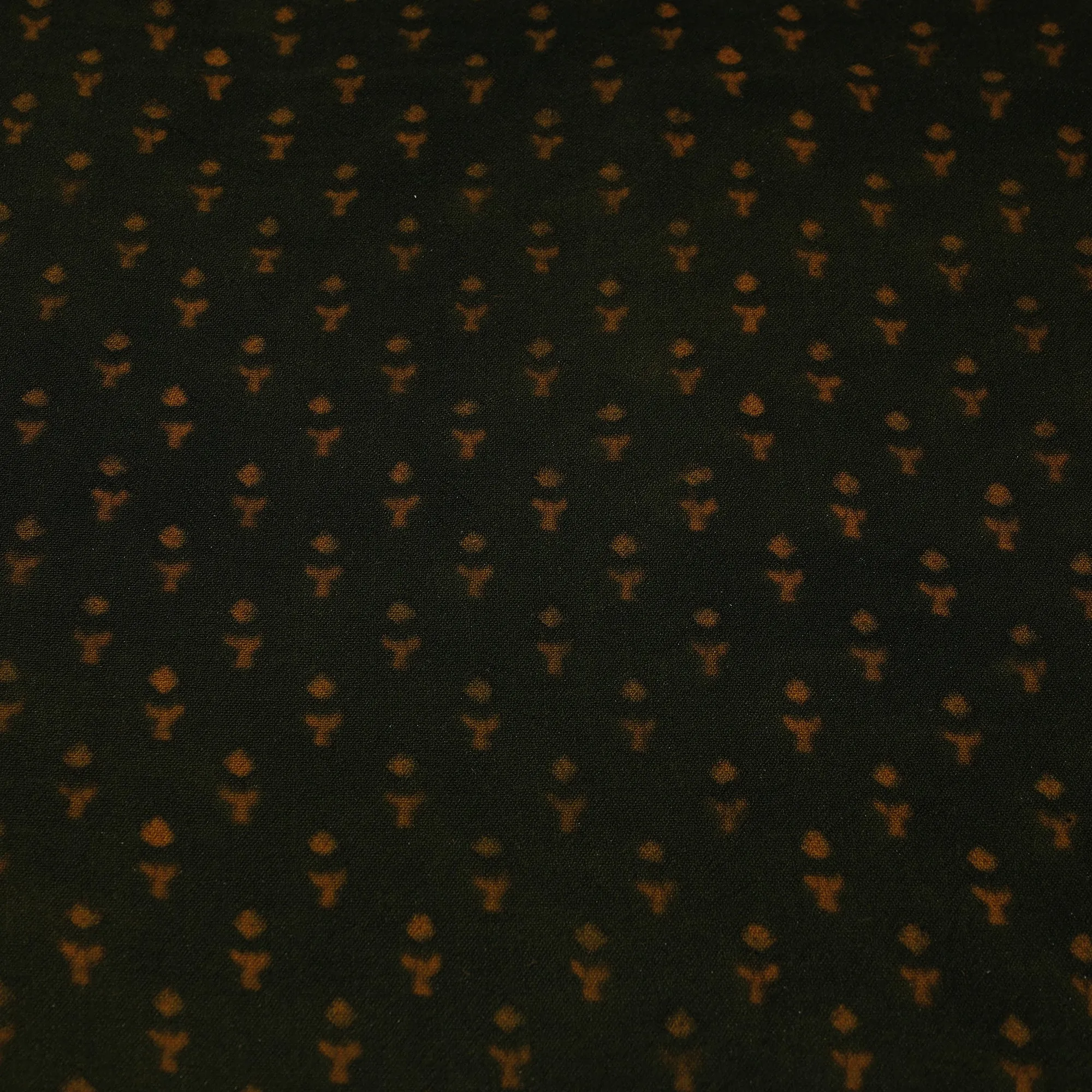Green & Yellow Butti's Pure Wool Handloom Ajrakh Hand Block Printed Fabric