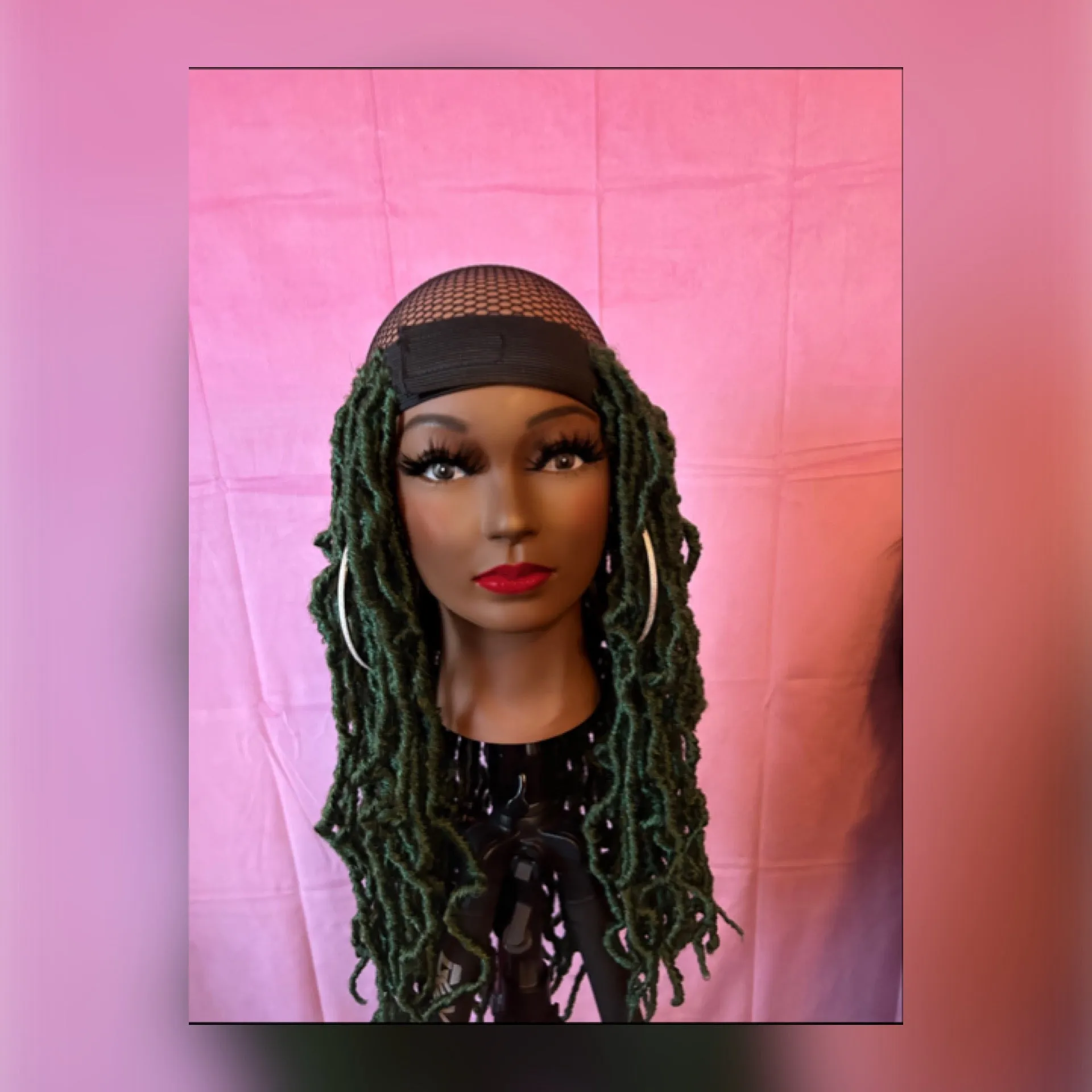 LAST ONE IN STOCK‼️ Green Soft Faux Locs Elastic Wig Band