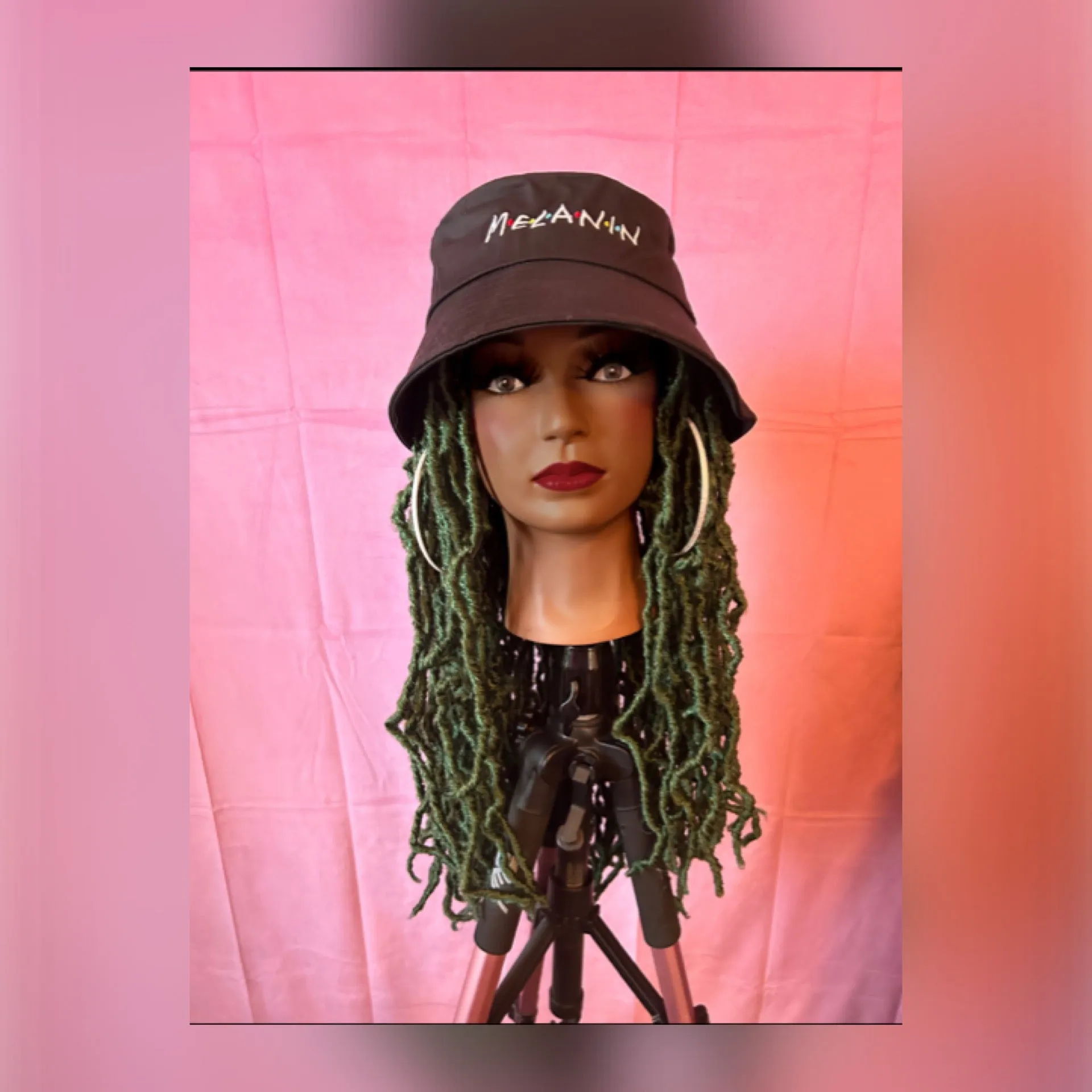 LAST ONE IN STOCK‼️ Green Soft Faux Locs Elastic Wig Band