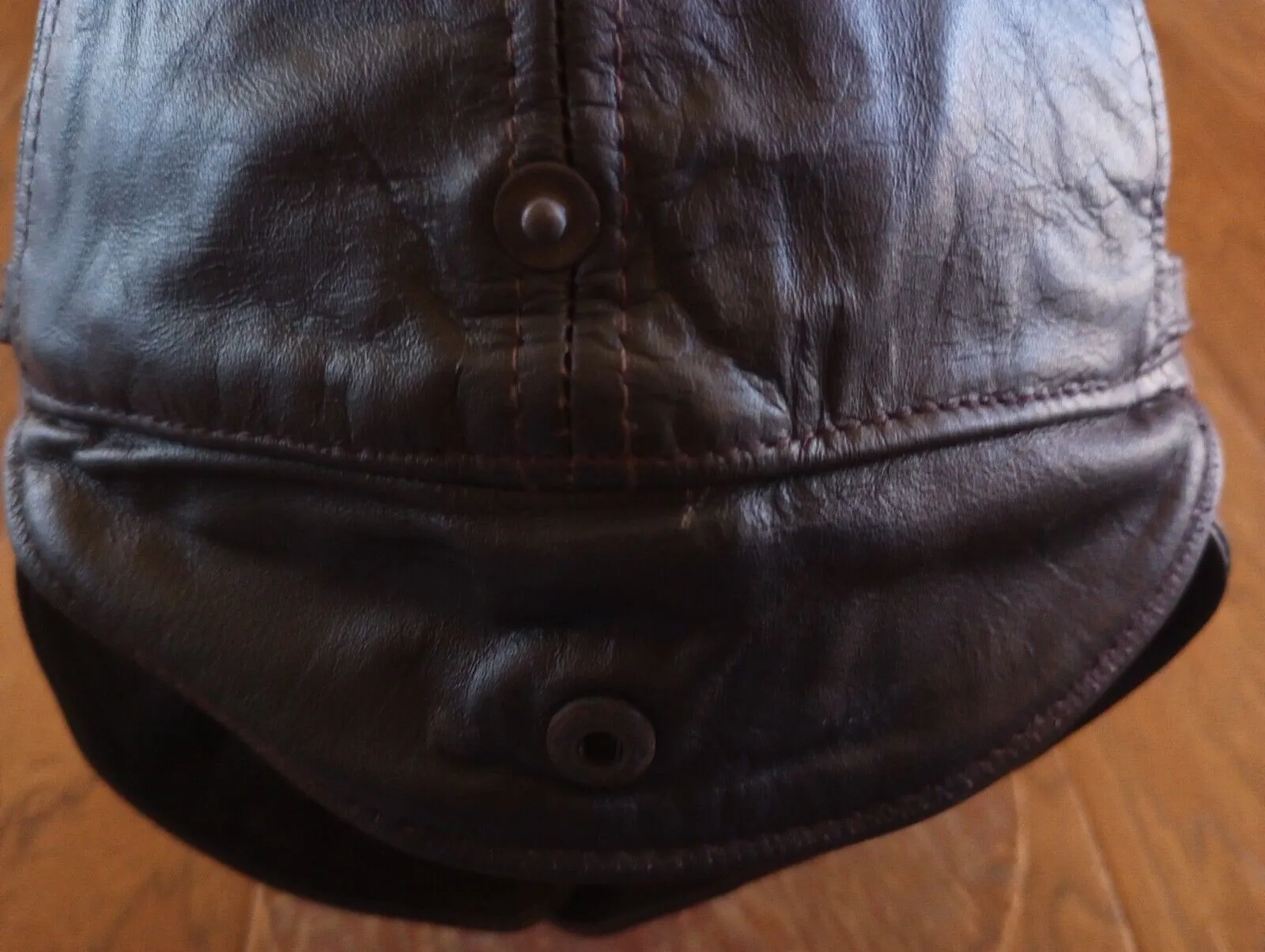 LEATHER AVIATOR HELMET CAP WWII GERMAN BROWN NEW REPRODUCTION LARGE