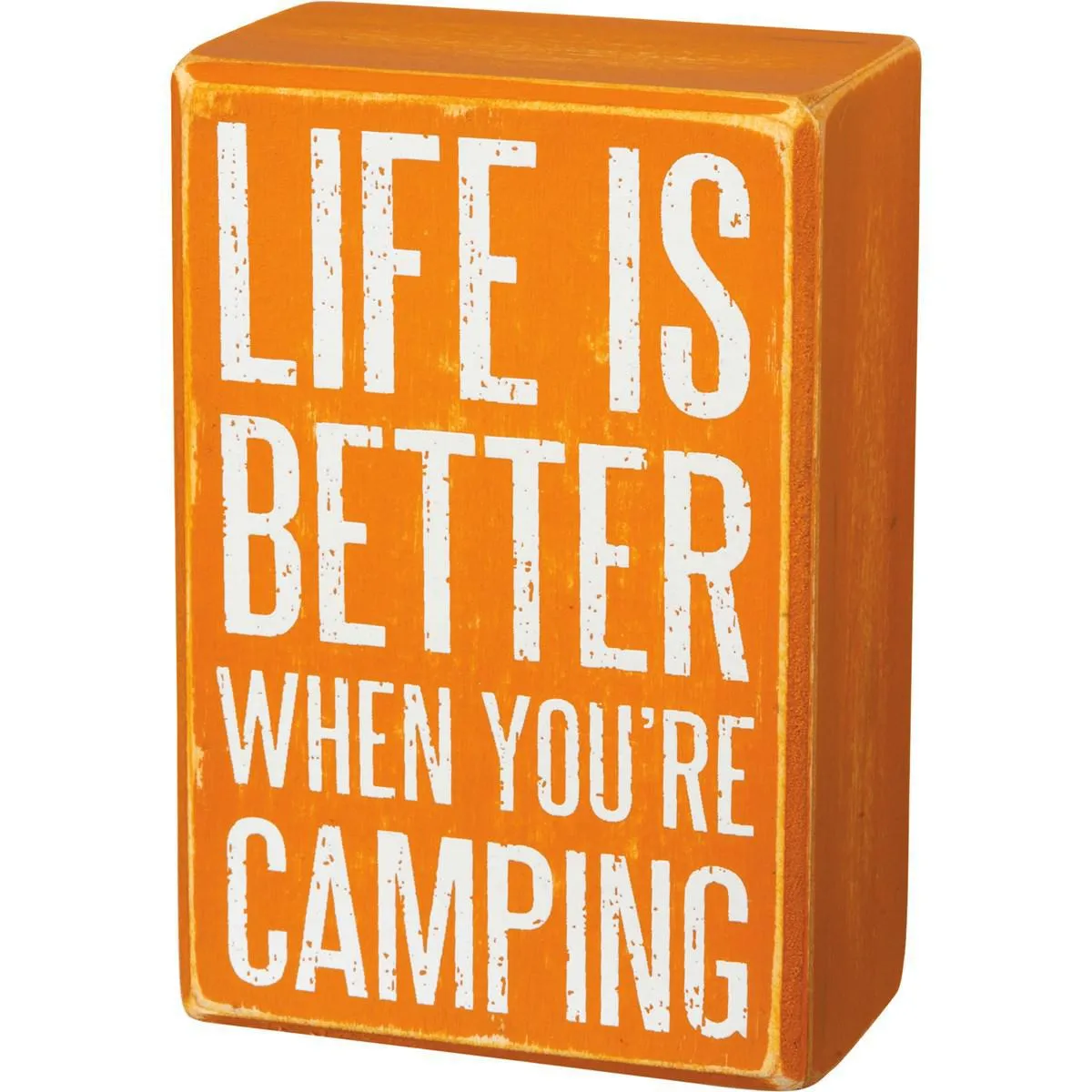 LIFE IS BETTER CAMPING BOX SIGN & SOCK SET