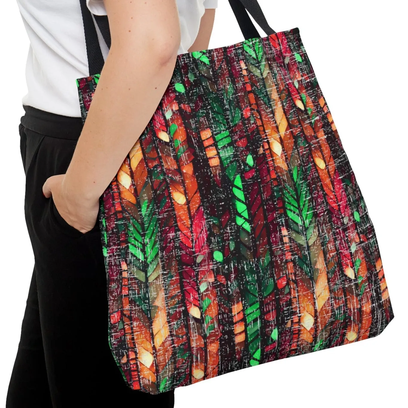 Multicolored Woven Large Tote Bag: Stylish and Vibrant Carryall