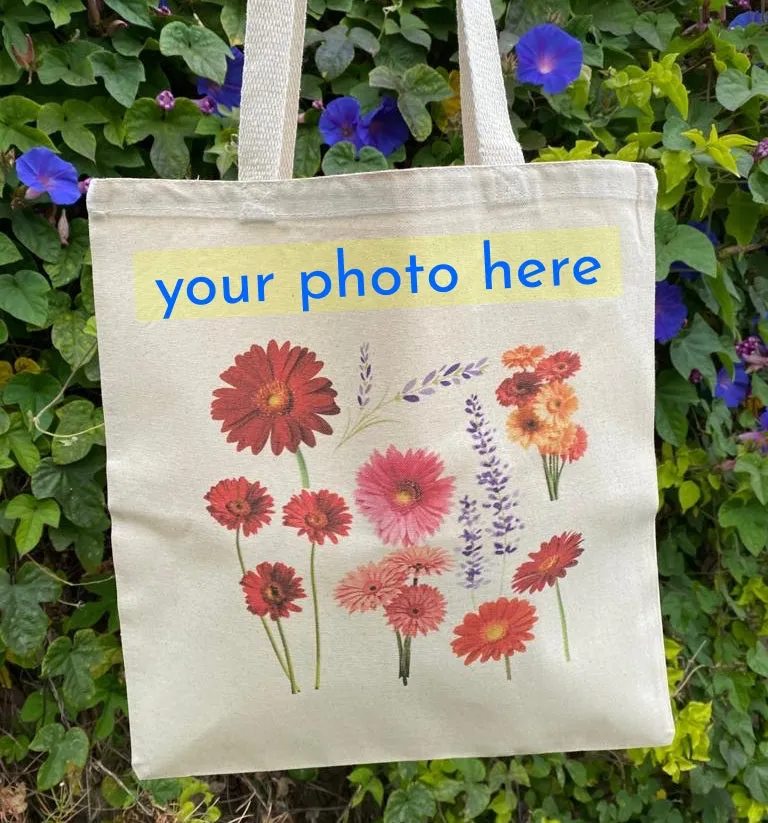 Set of 12, EcoPrint Custom Digital Printed Heavy Canvas Tote Bags