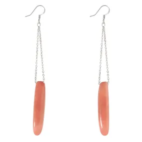 Tagua Nut Quille Earrings in Papaya Faire Collection