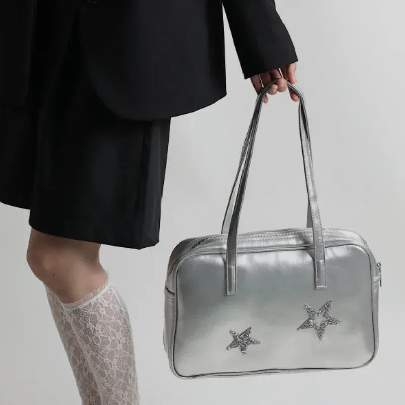 UAKISS  -  Trendy Y2k Aesthetic Japanese Sweet Women's Handbags Korean Vintage Casual Star Shoulder Underarm Bag Fashion Diamond Tote Bags